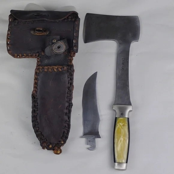 Beautiful Vintage Rare Case XX Hatchet And Knife Combo.
